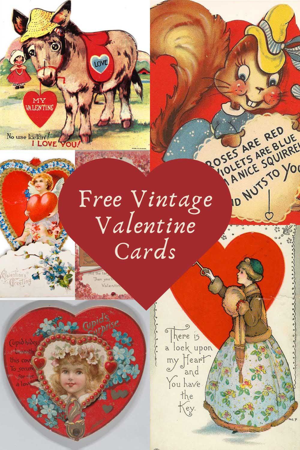 20 Free Printable Vintage Valentine Cards And Postcards Picture Box Blue