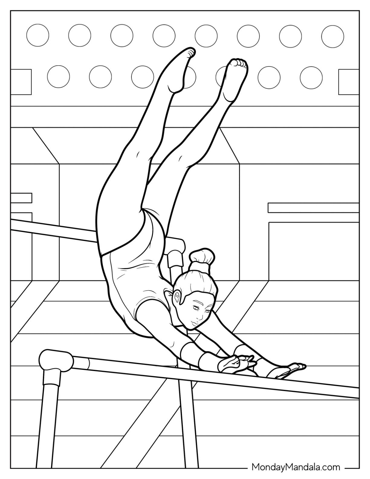 20 Gymnastics Coloring Pages Free PDF Printables 
