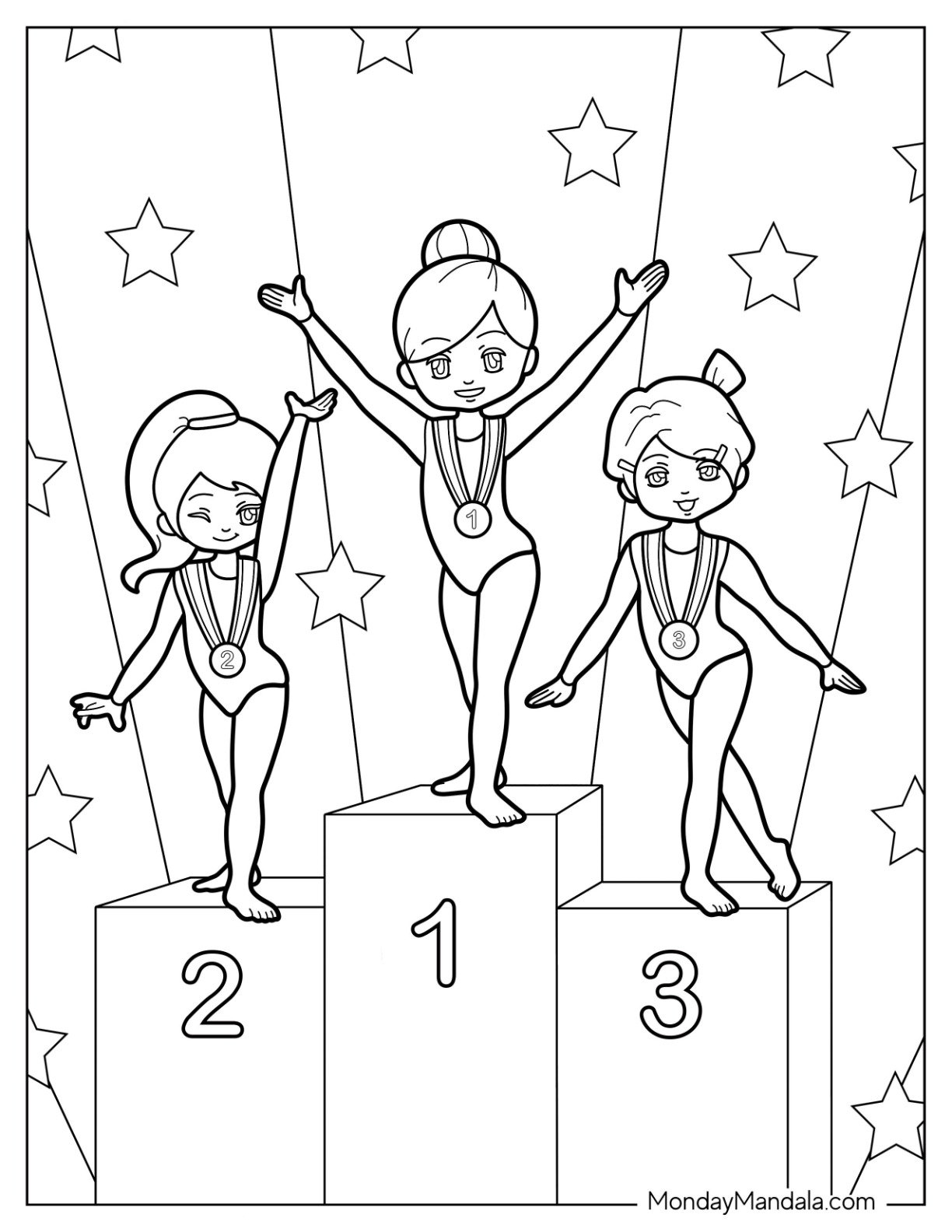 20 Gymnastics Coloring Pages Free PDF Printables 