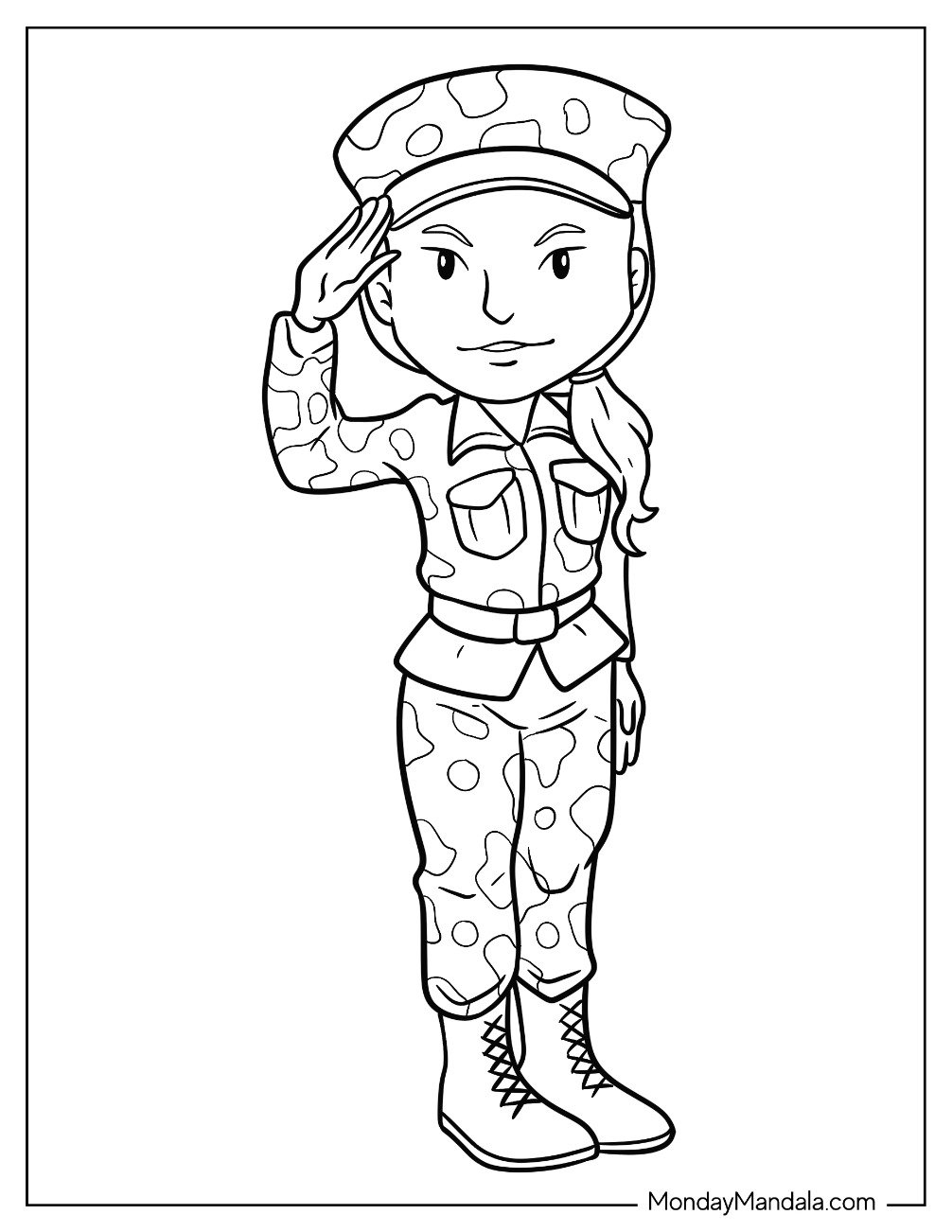 Free Printable Camouflage Coloring Pages