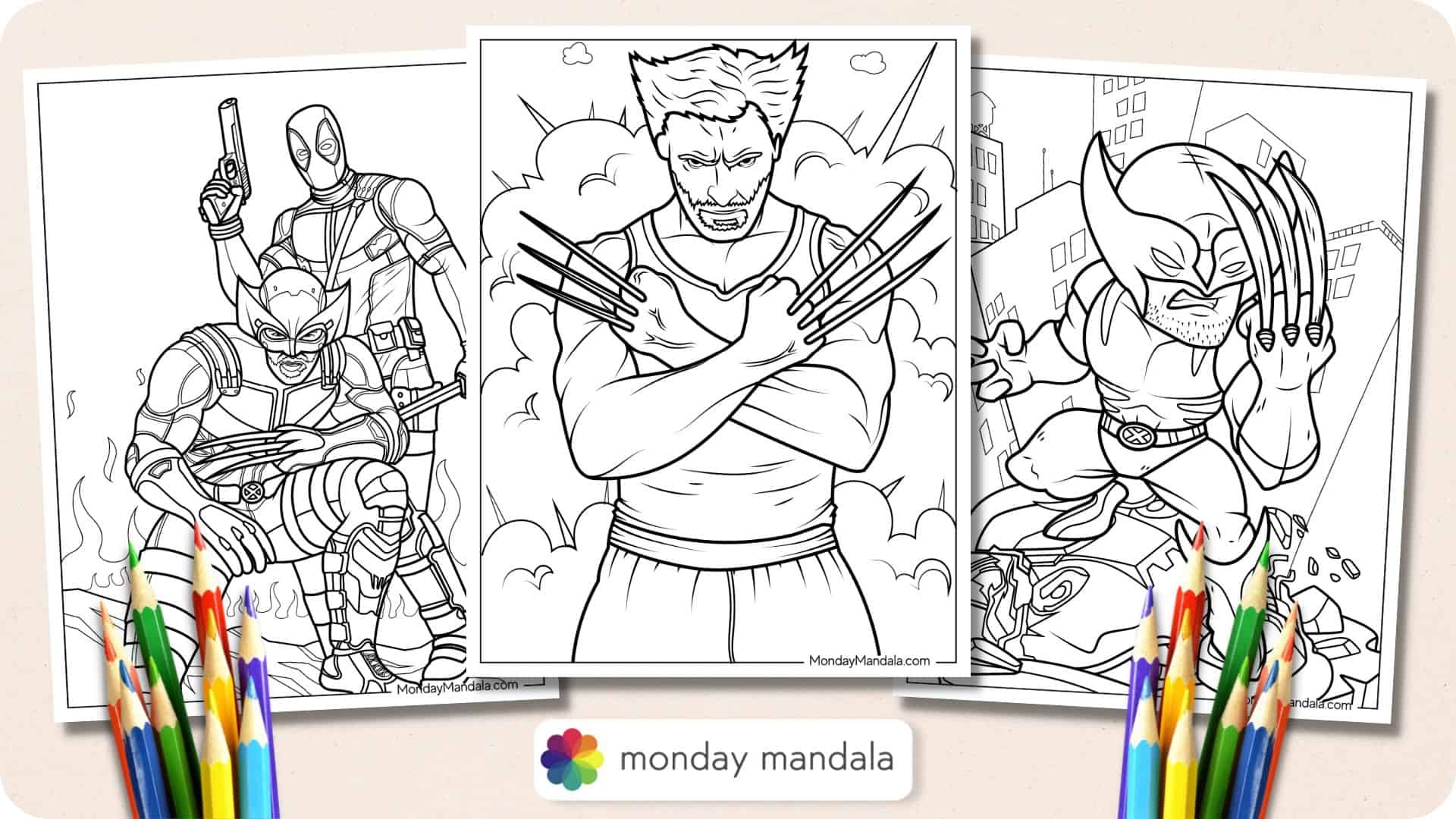 Wolverine Coloring Pages Free Printable