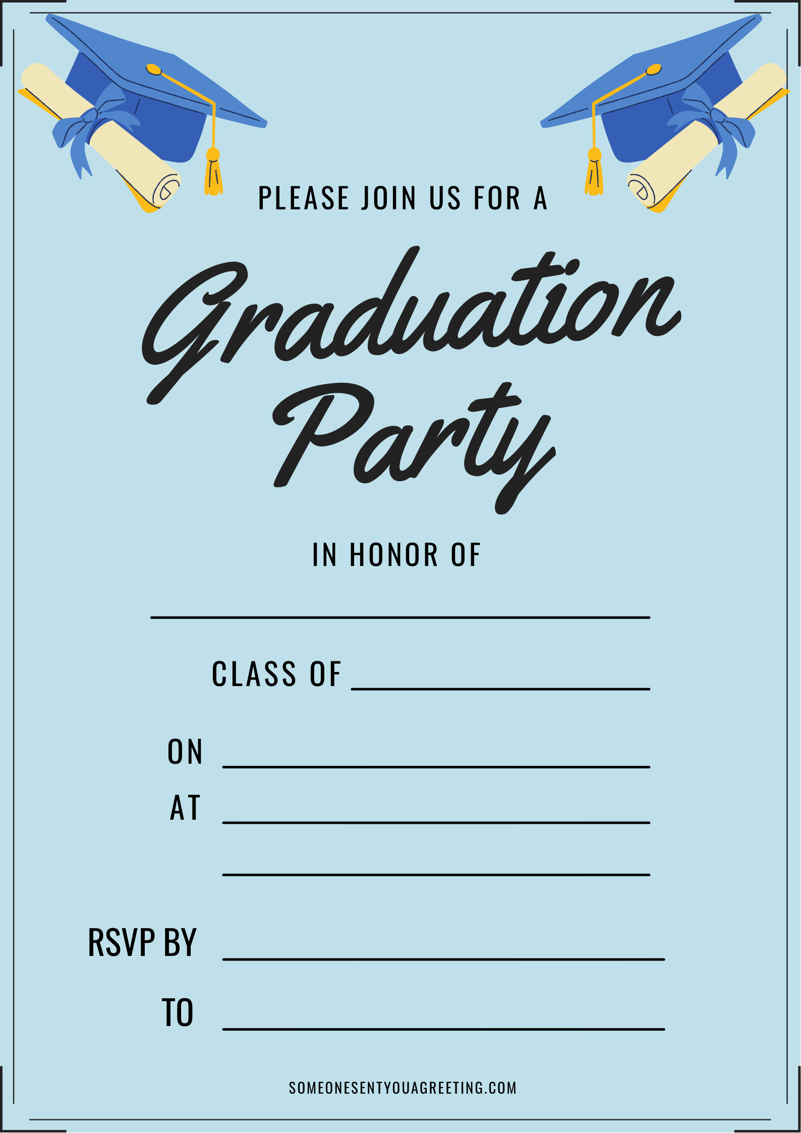 21 Free Printable Graduation Party Invitations