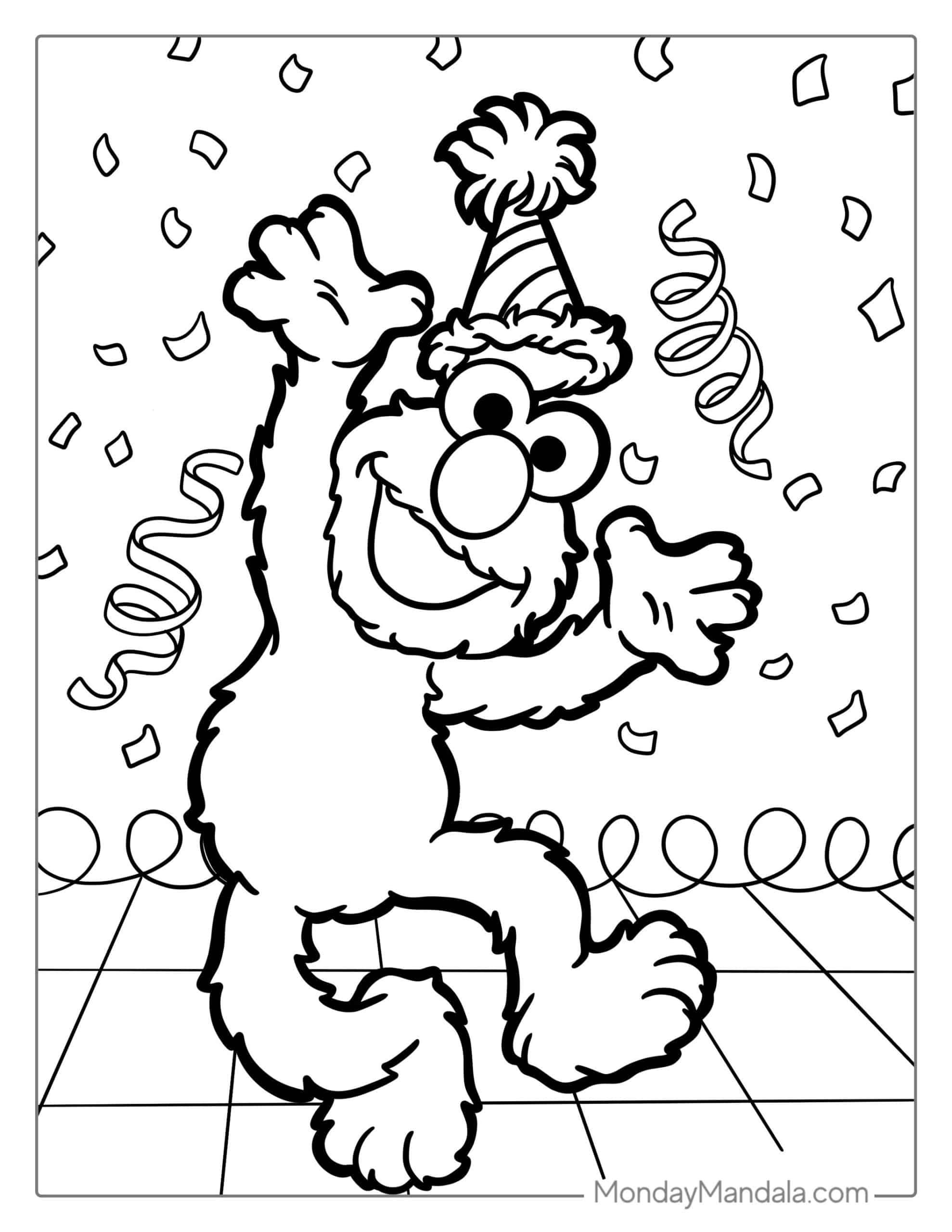 Elmo Color Pages Free Printable