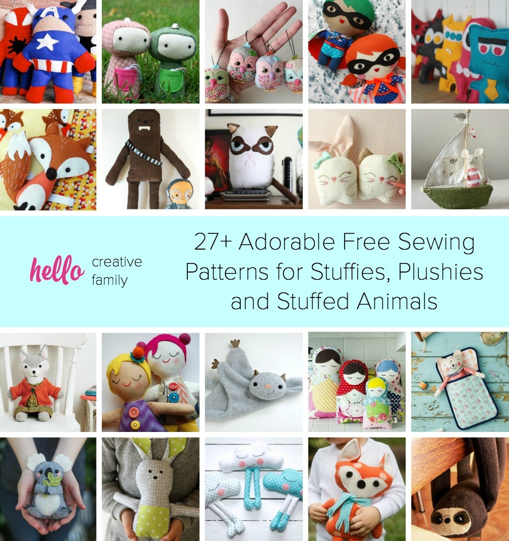 27 Adorable Free Sewing Patterns For Stuffed Animals