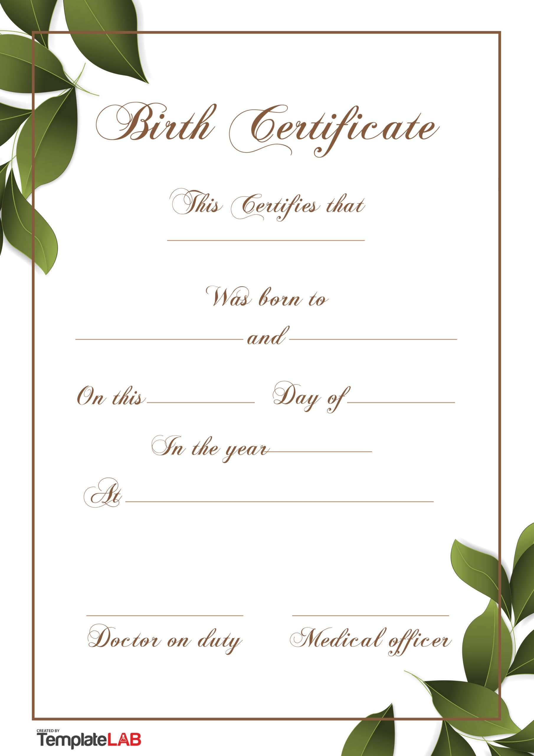Puppy Birth Certificate Free Printable
