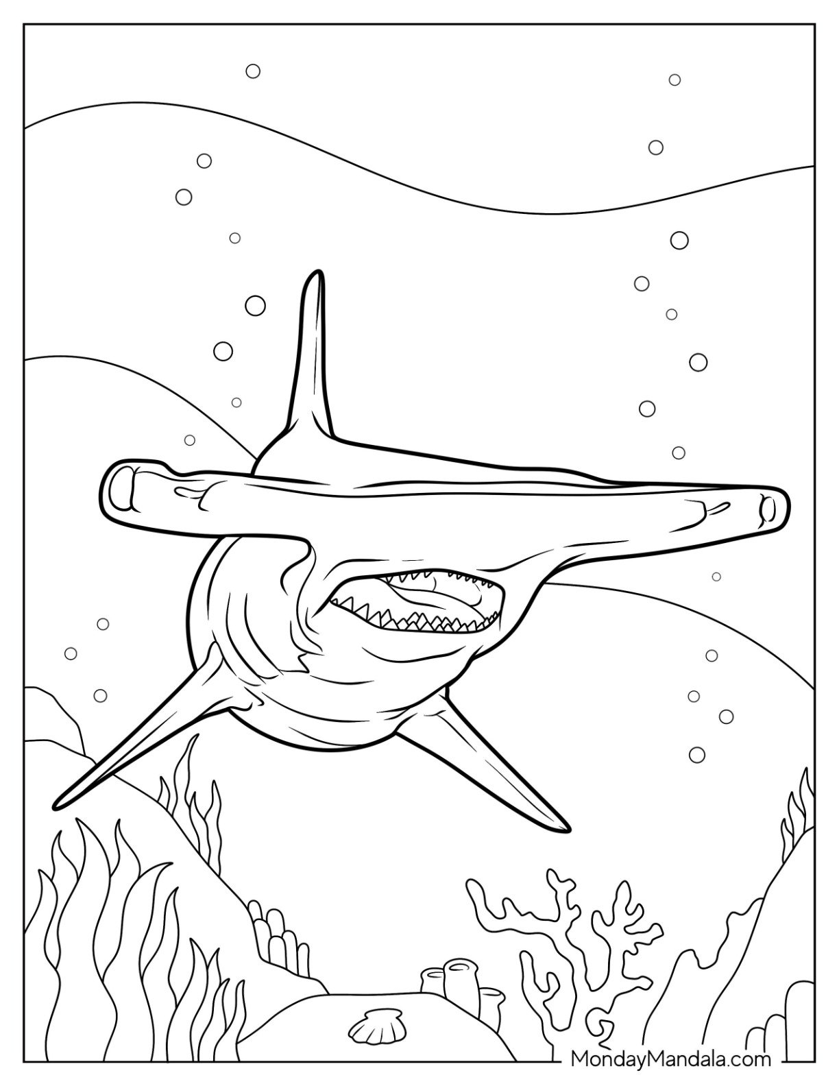 Shark Coloring Pages Free Printable