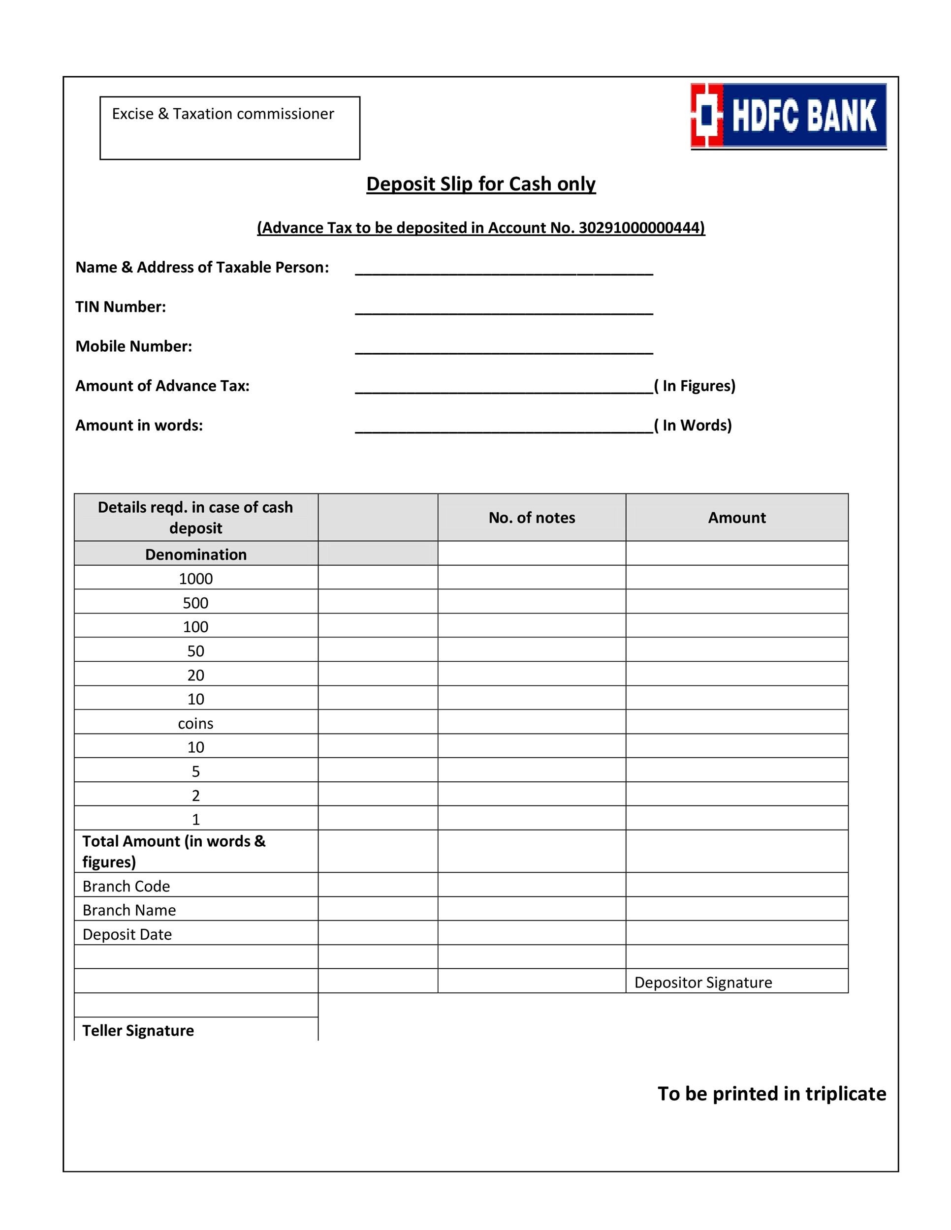 37 Bank Deposit Slip Templates Examples TemplateLab