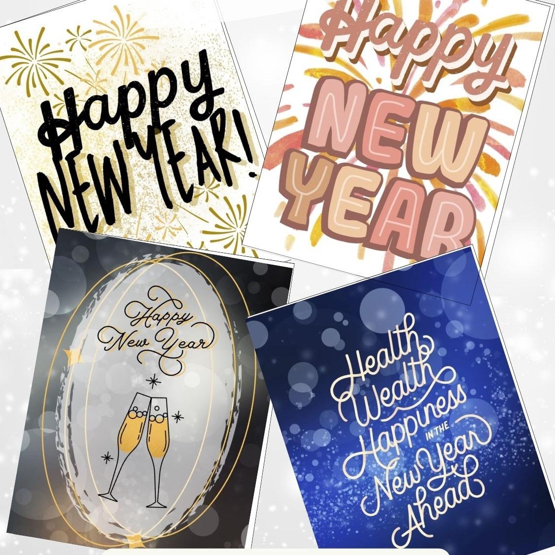 4 Free Printable Happy New Year Cards for 2024 Sustain My Craft Habit