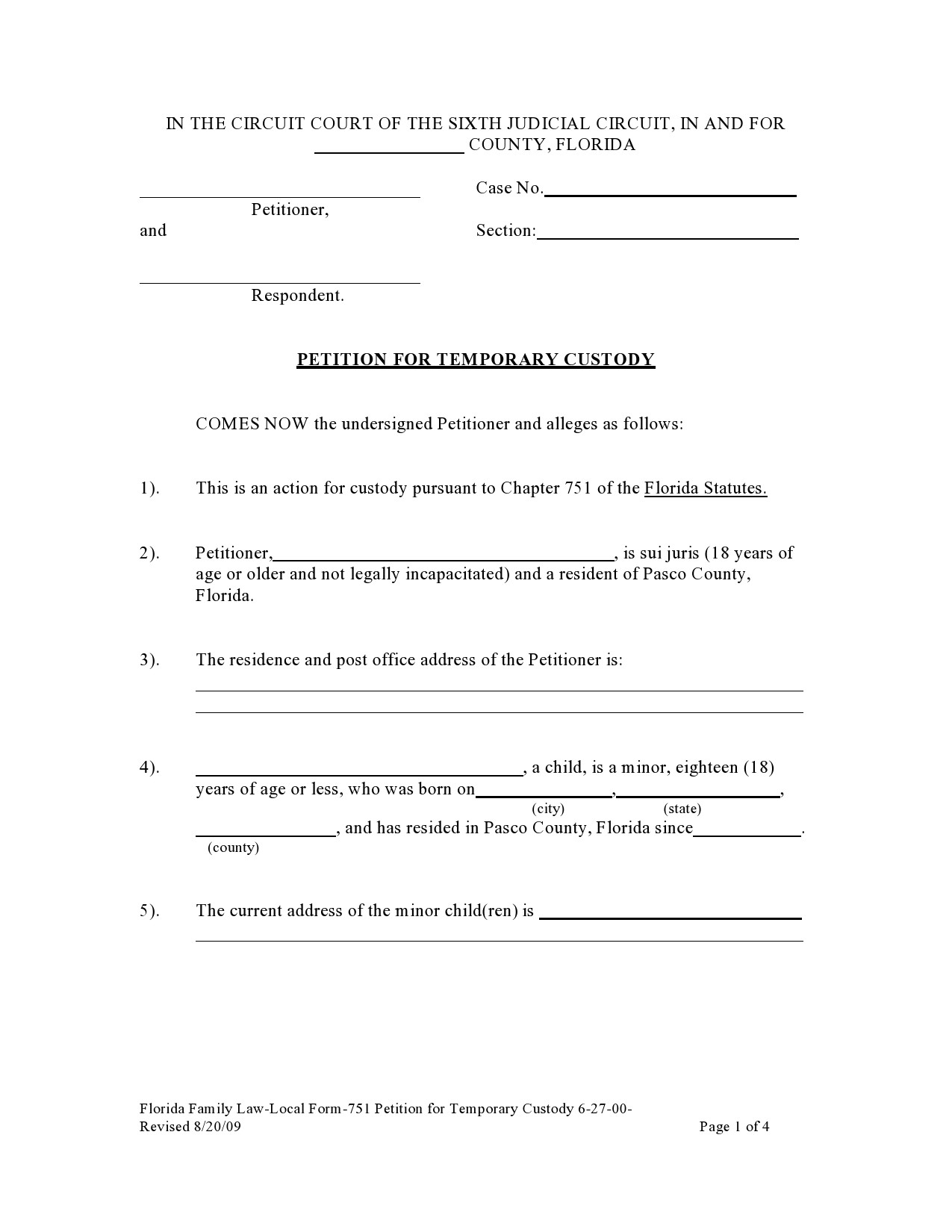 Free Printable Child Guardianship Forms