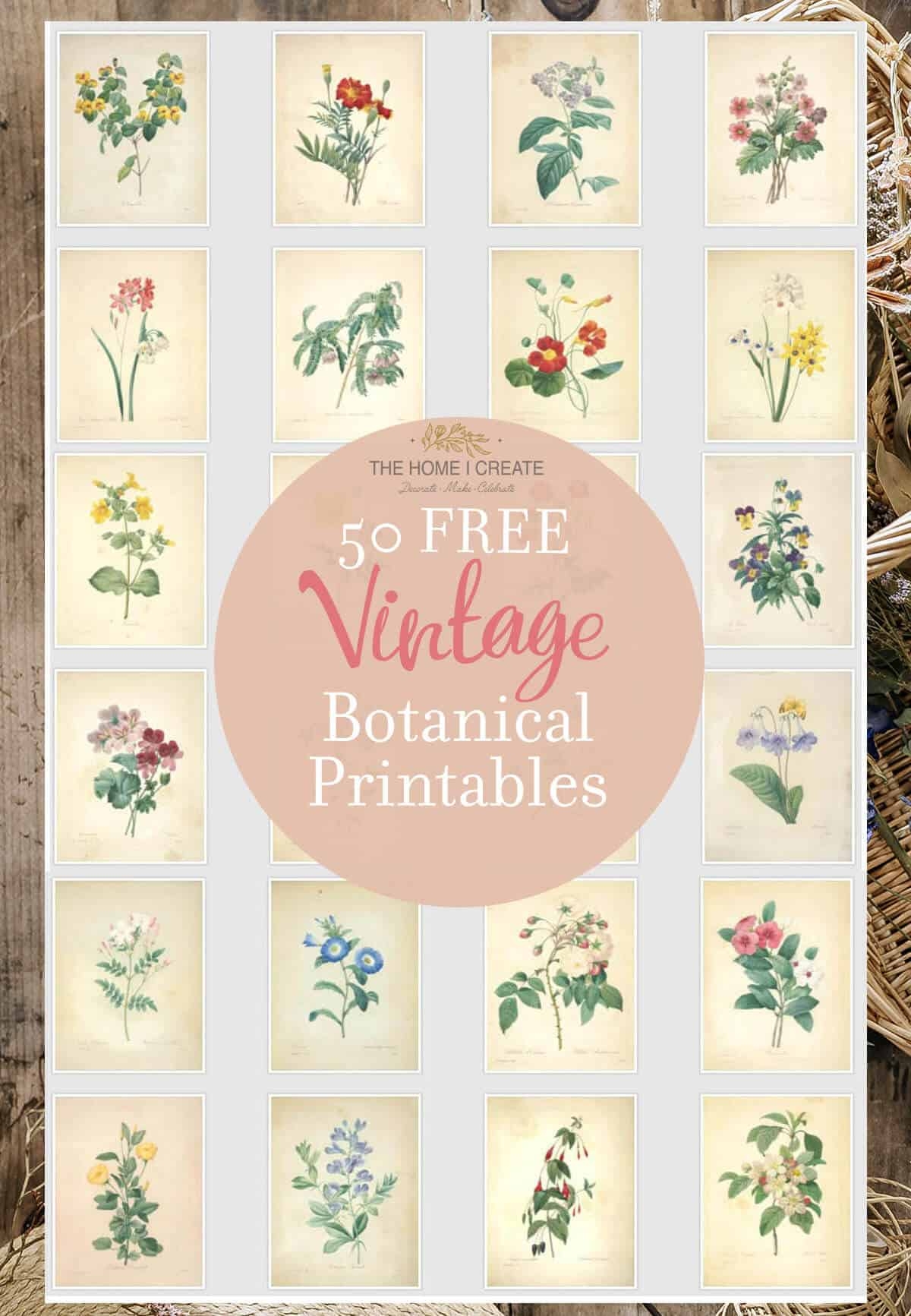 Vintage Free Printable Wall Art