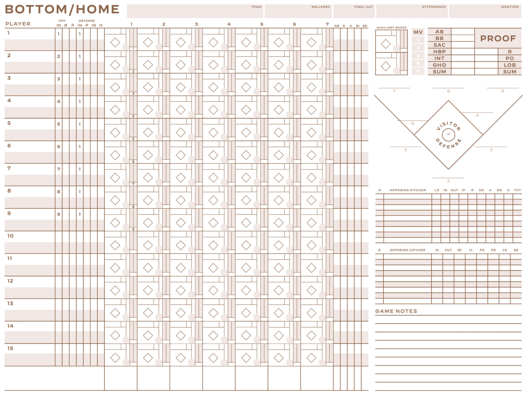 6 Free Printable Baseball Scorecards Scorebook Pages