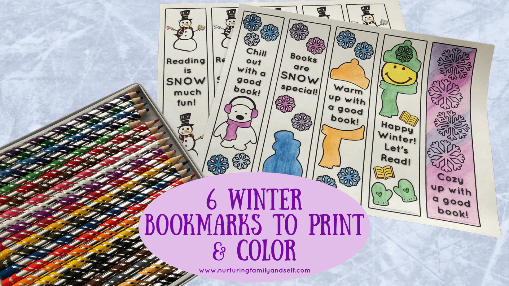 Printable Free Winter Bookmarks