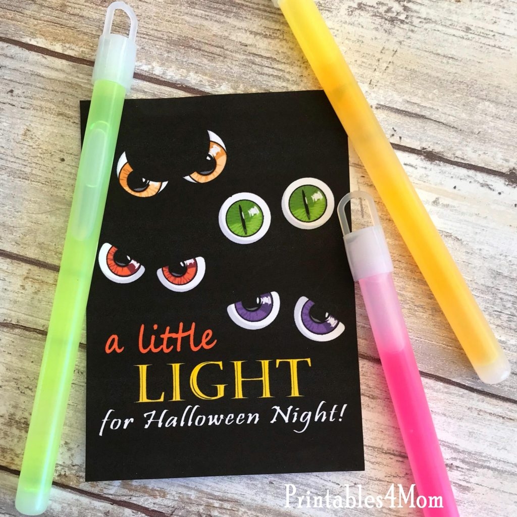 7 Glow Stick Gift Tags For Halloween Printables 4 Mom