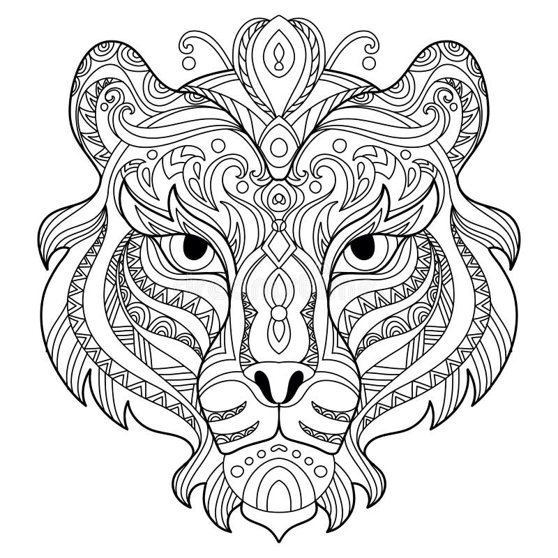 Adult Coloring Tiger Stock Illustrations 459 Adult Coloring Tiger Stock Illustrations Vectors Clipart Dreamstime