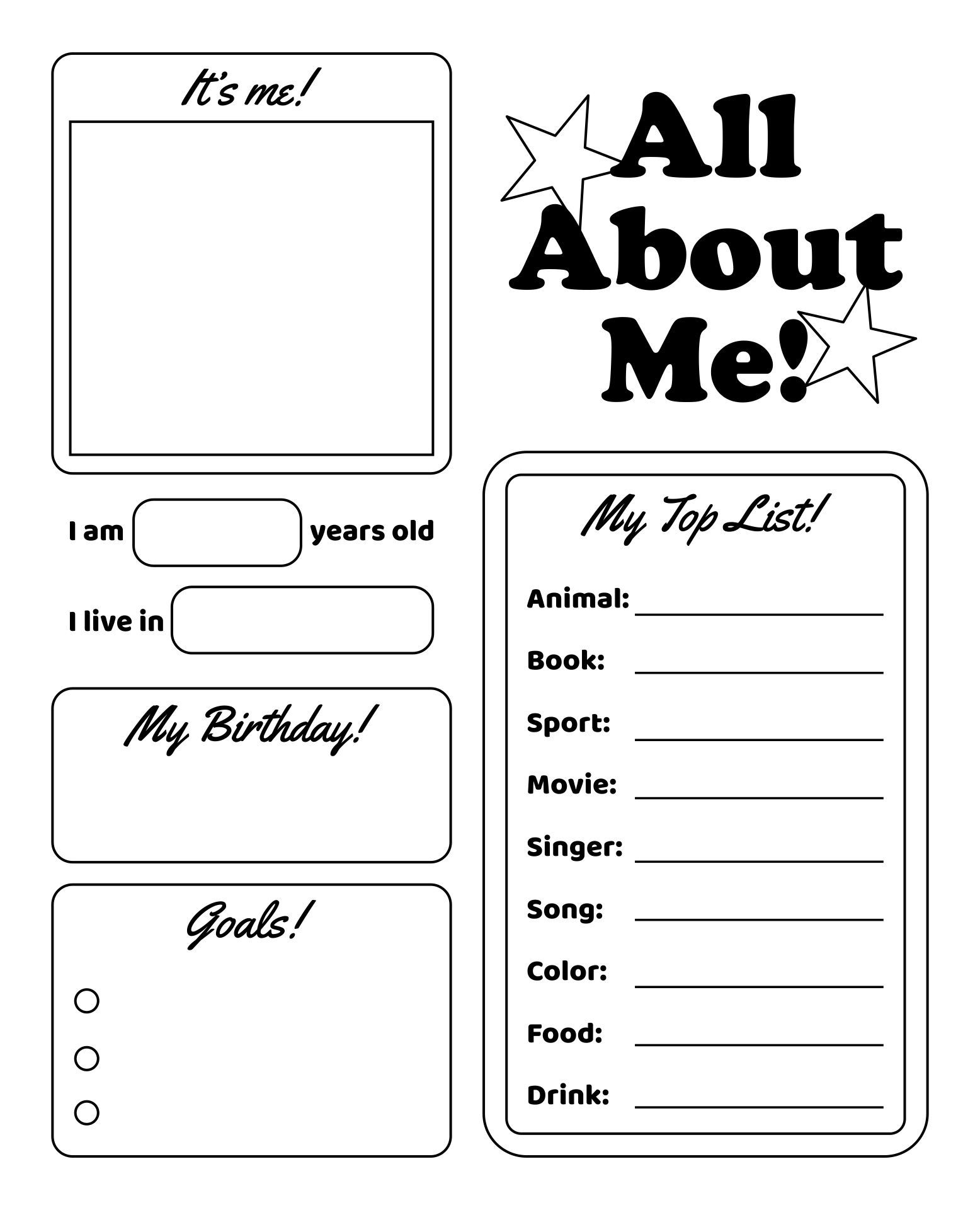 All About Me Worksheet For Kindergarten 20 Free PDF Printables Printablee All About Me Worksheet All About Me Poster All About Me Printable