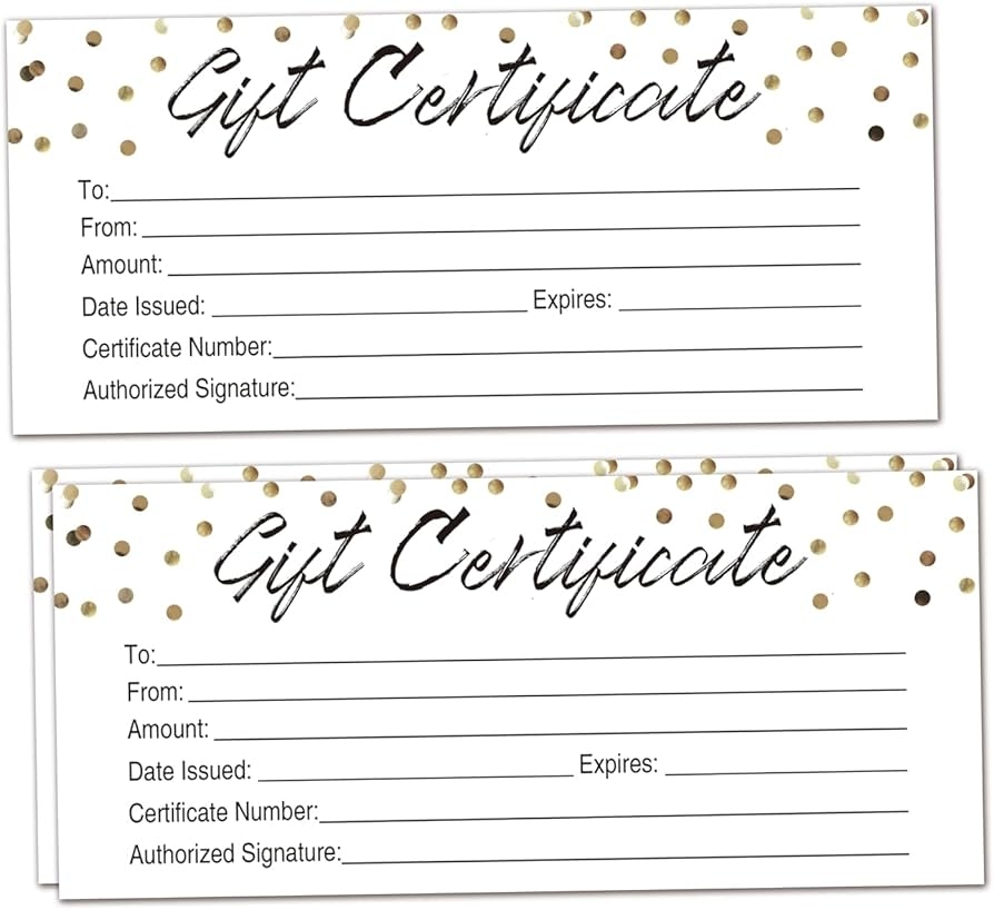 Free Printable Gift Vouchers