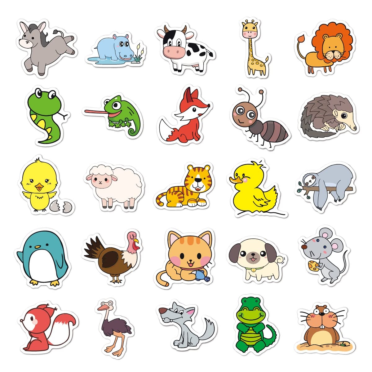 Amazon 50PCS Cute Animal Stickers For Kids Water Bottles Stickers Vinyl For Girls Phone Laptop Luggage Electronics
