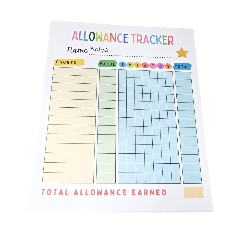 Free Printable Allowance Chore Chart