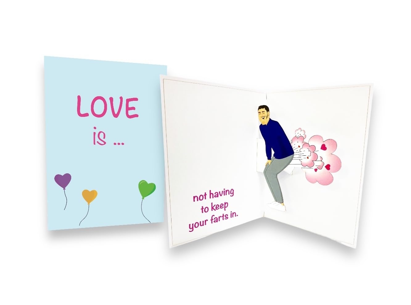 Amazon AVINITI Dirty Pop Up Birthday Cards Love Is Not Having To Keep Your Farts In Funny 3D Popup Card Gift For Wife Husband Girlfriend Boyfriend Friend Bday And
