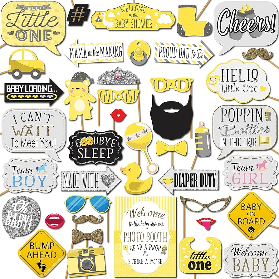 Baby Shower Printable Props Free