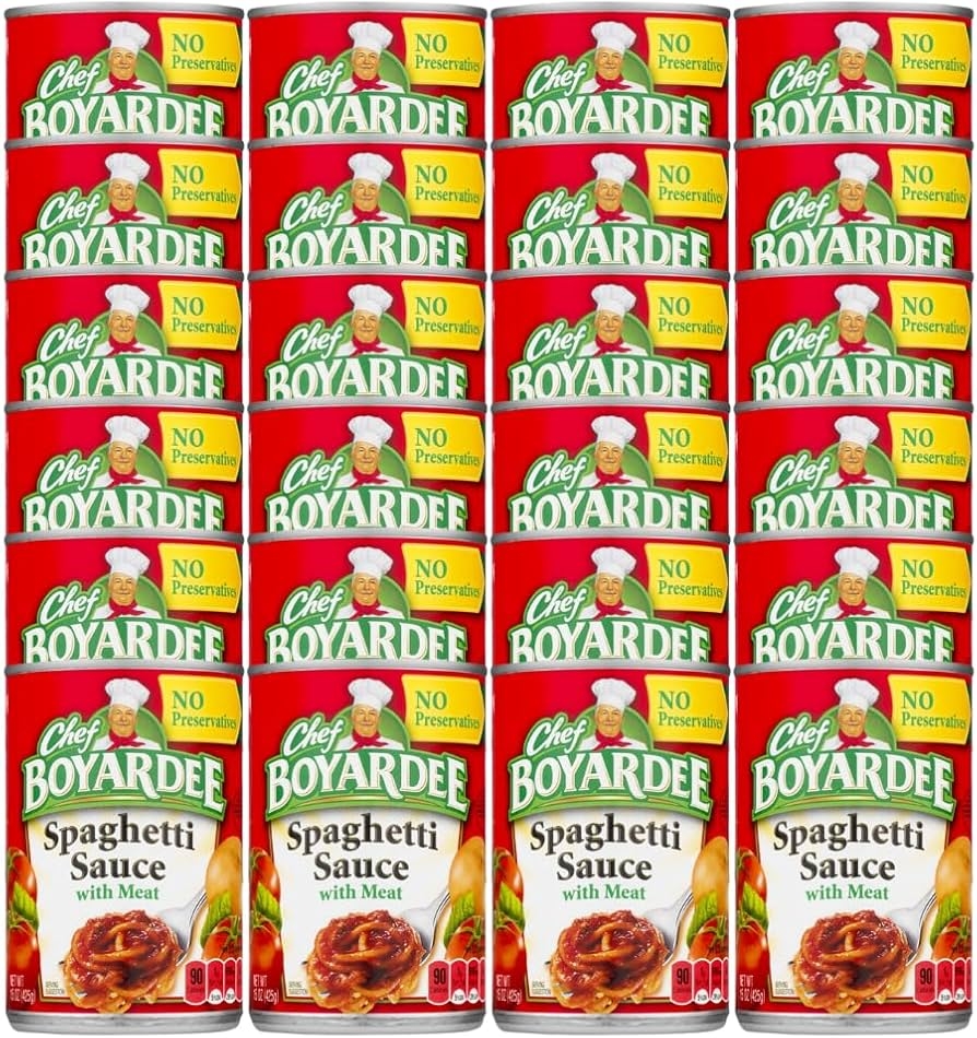 Amazon Chef Boyardee Spaghetti Sauce With Meat 15 Oz Cans Pack Of 24 