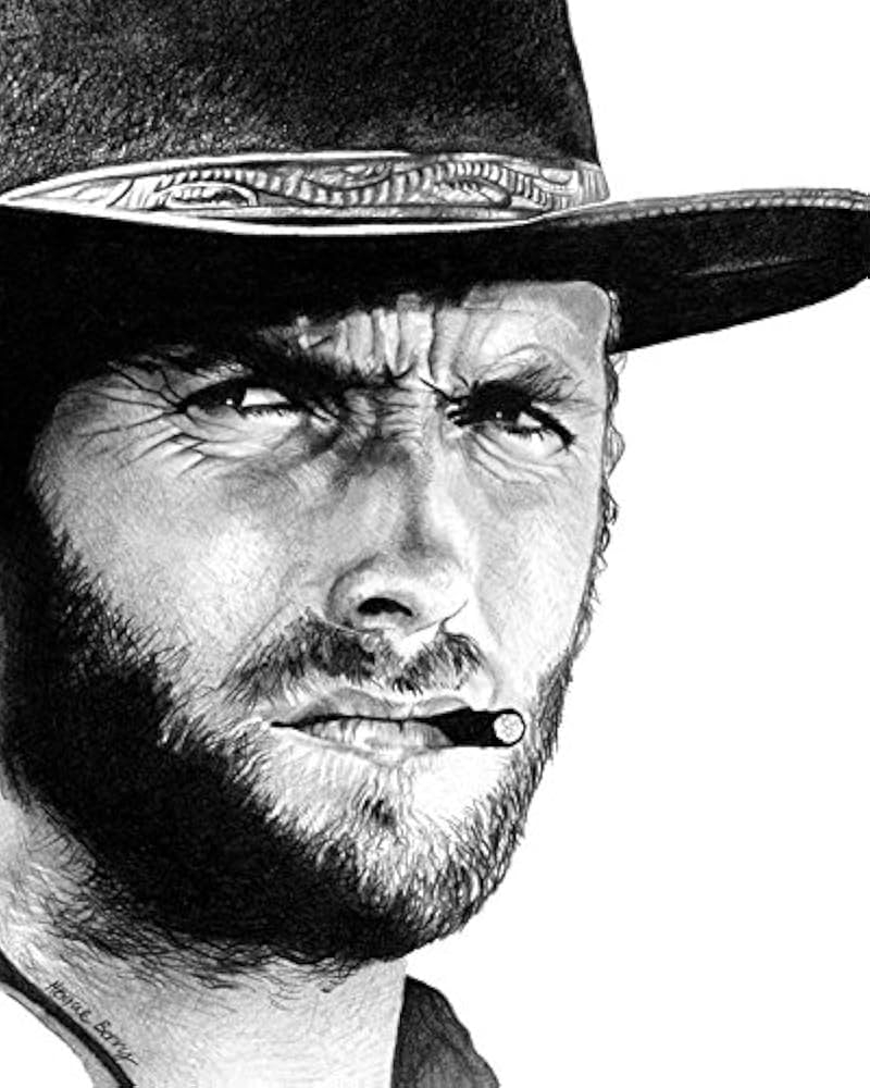 Amazon Clint Eastwood Cowboy Western Vintage Hollywood 8x10 Art Print By Wendy Hogue Berry Home Kitchen