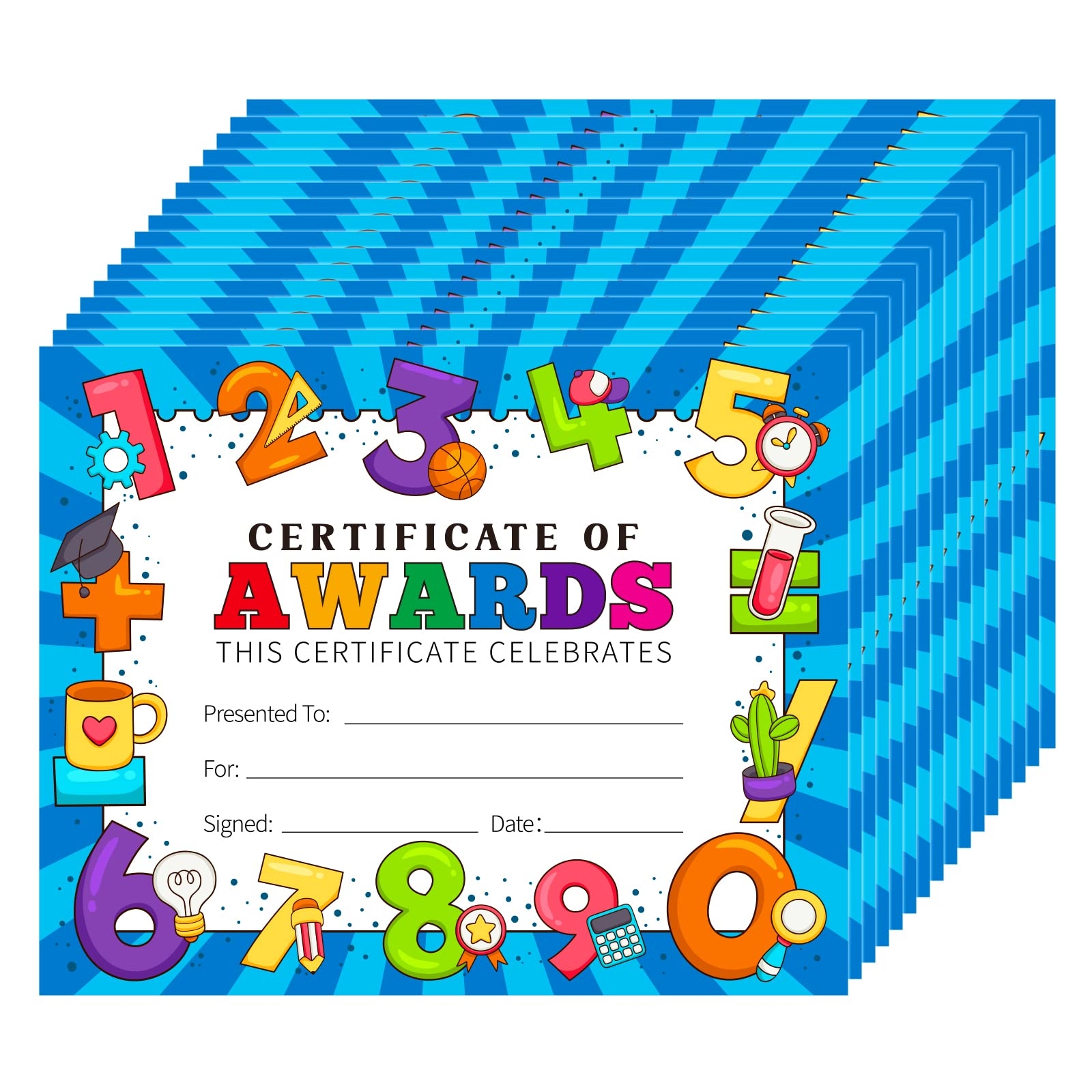 Amazon D24TIME 30pcs Certificate Of Awards For Kids 8 X 10 Kindergarten Certificate Of Achievement For Students Teachers Preschool Diploma Awards Certificates Back To School Classroom Supplies Graduation Office Products