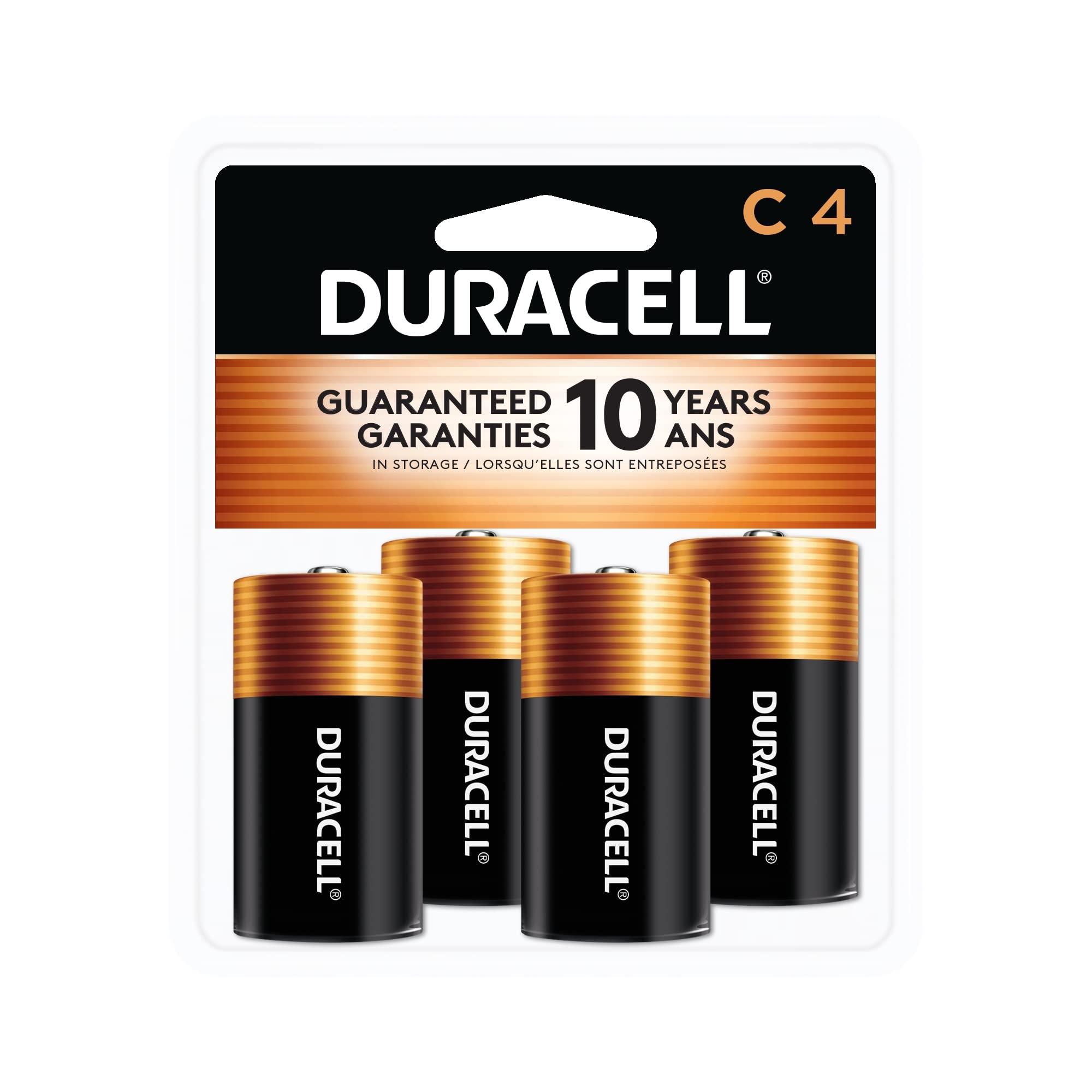 Amazon Duracell Coppertop C Batteries 4 Count Pack C Battery With Long lasting Power All Purpose Alkaline C Battery For Household And Office Devices Health Household