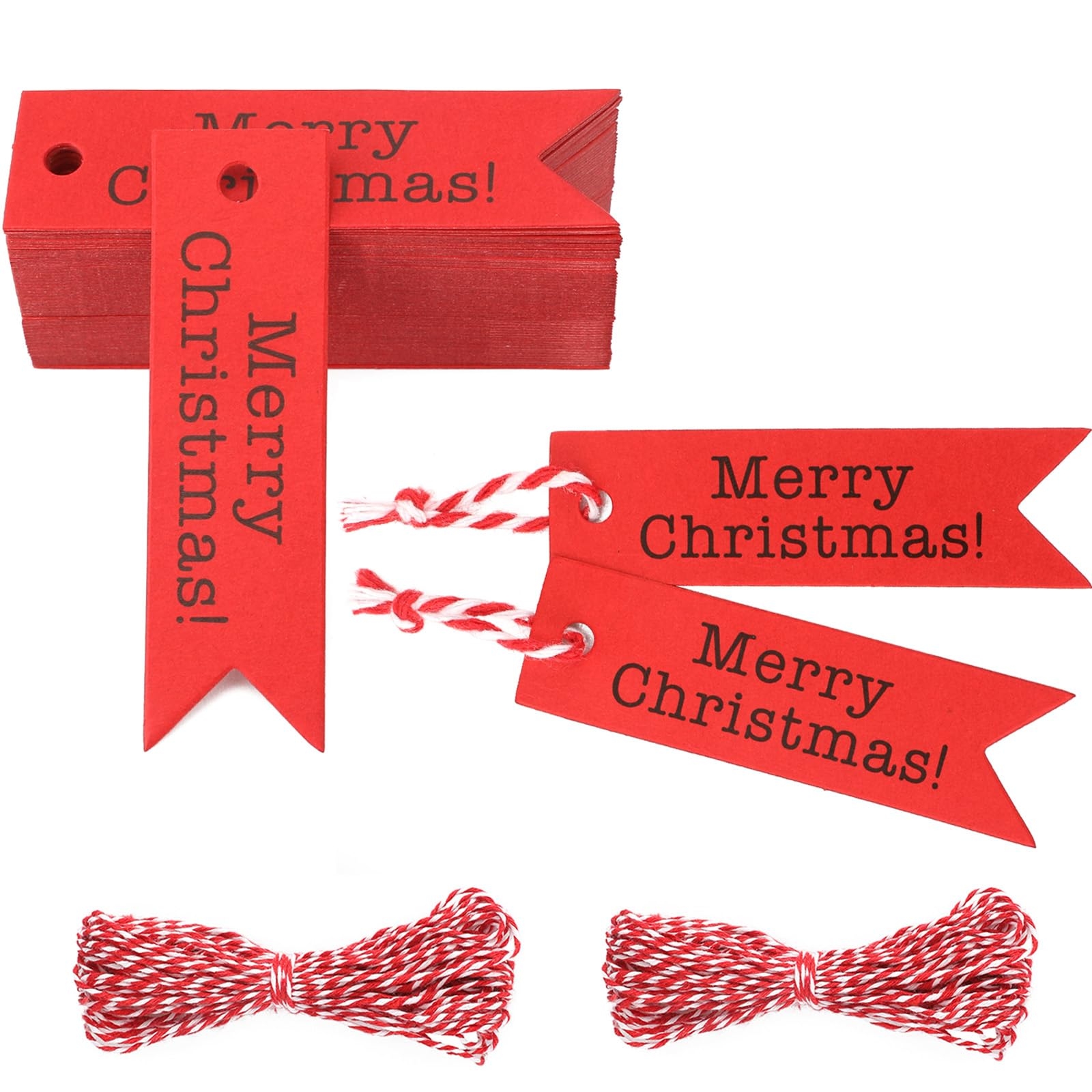 Amazon JijAcraft Merry Christmas Tags 100Pcs Gift Tags With String Red Kraft Paper Tags Print With Merry Christmas Label Hang Gift Tags For DIY Home Party Christmas Decorations Xmas Gift Wrapping 