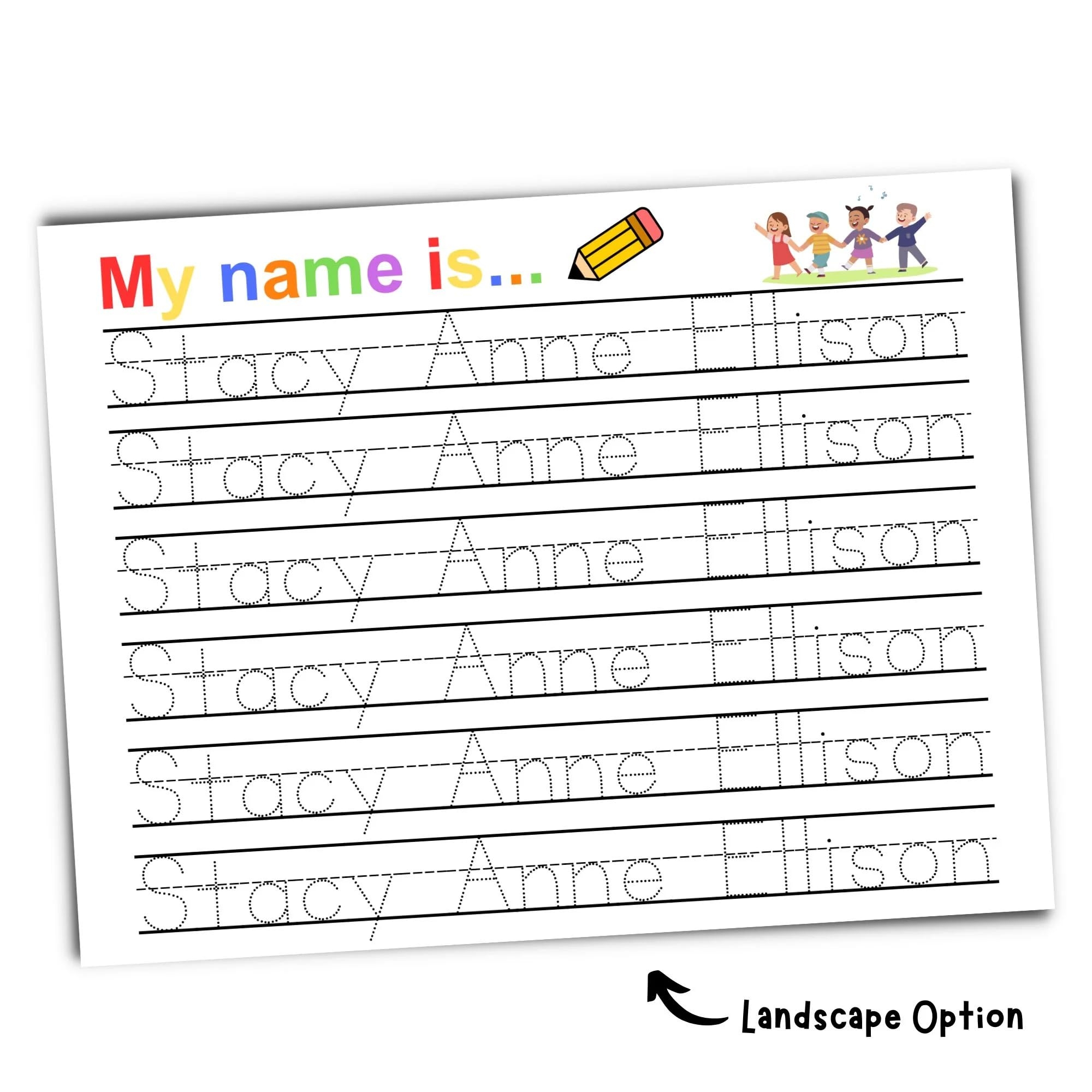 Free Printable Name Handwriting Worksheets