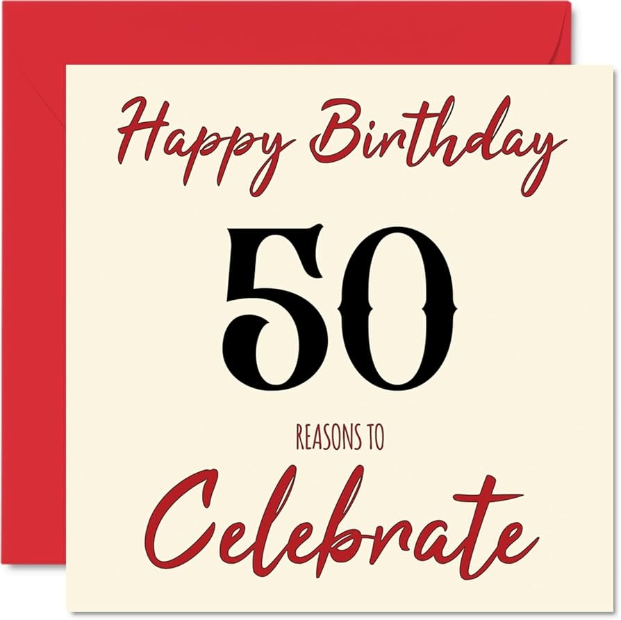 Free Printable 50th Birthday Card