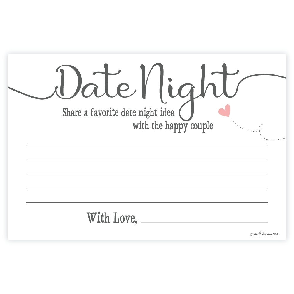 Amazon Sweet Heart Date Night Cards 50 Count Office Products
