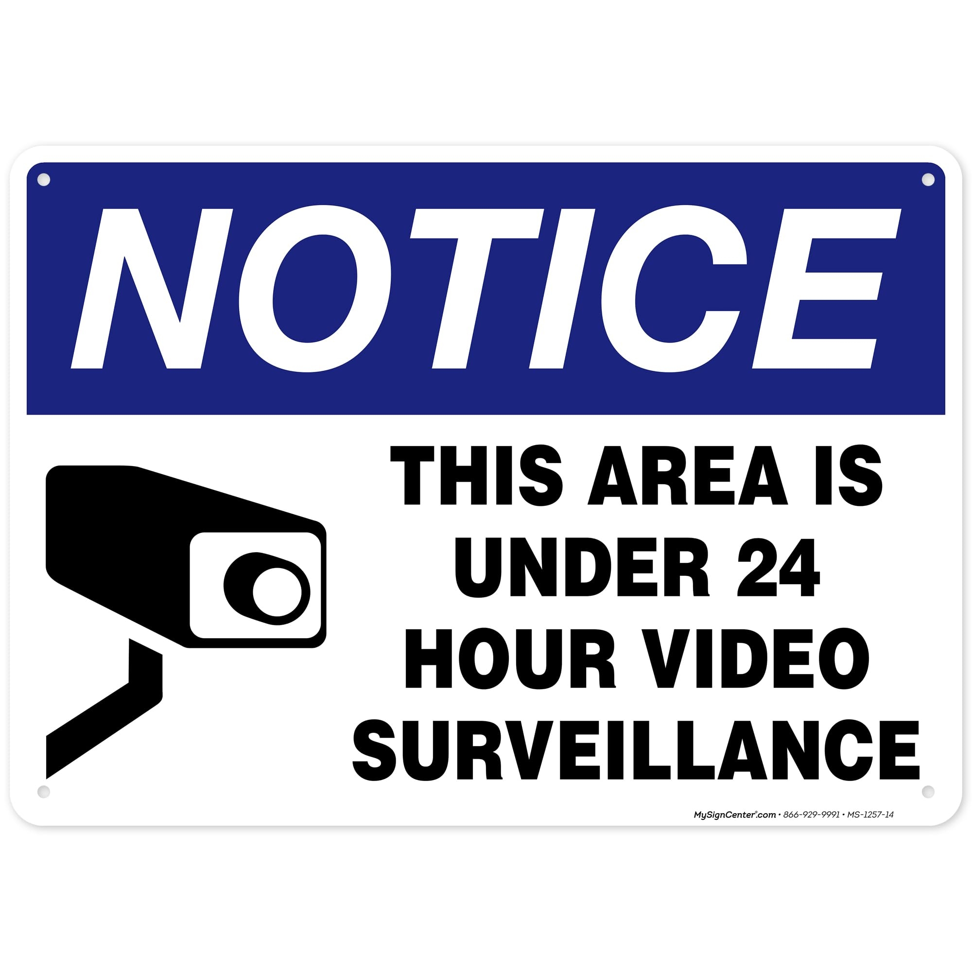 Amazon This Area Is Under 24 Hour Video Surveillance Sign 10x14 Inches Rust Free 040 Aluminum Fade Resistant Made In USA By My Sign Center Industrial Scientific