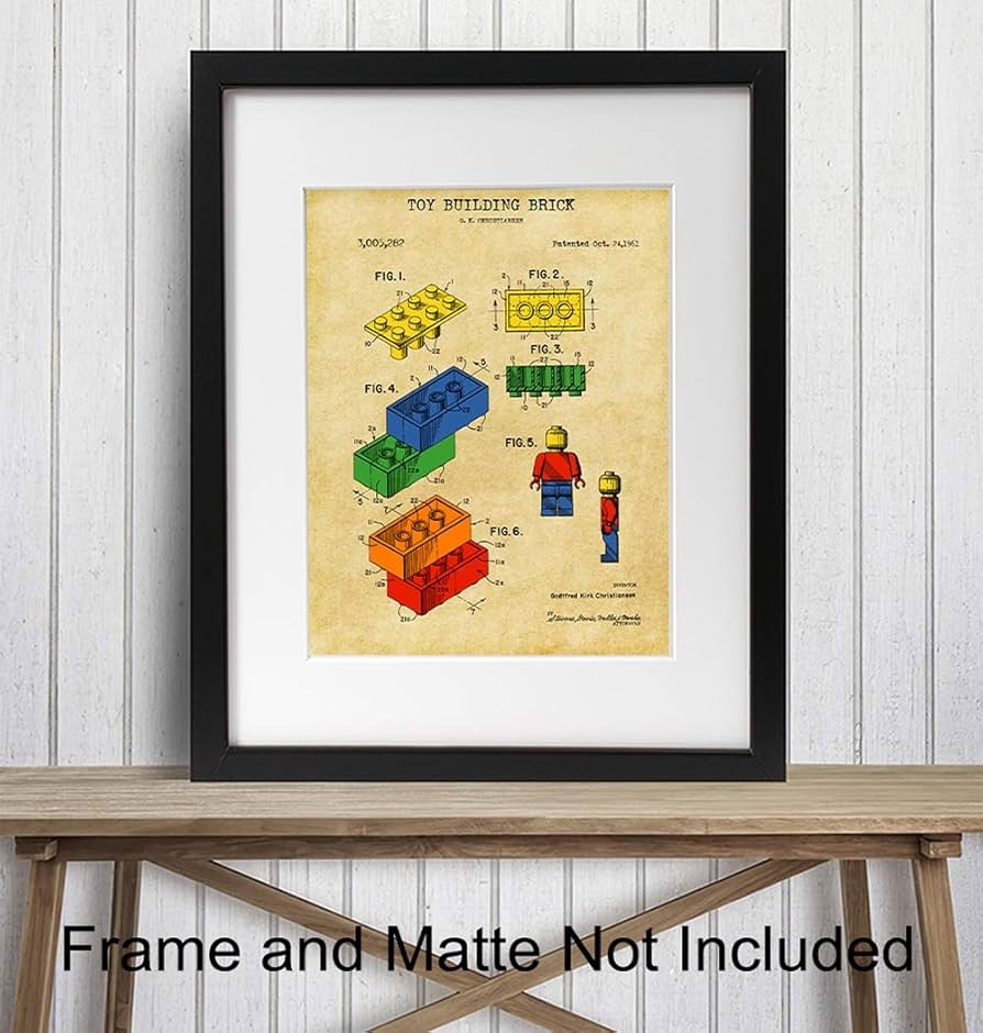 Amazon Toy Figure Patent Unframed Wall Art Print Perfect Gift For Boys And Girls Rooms Great For Home Decor Ready To Frame 8X10 Vintage Photo Handmade Products