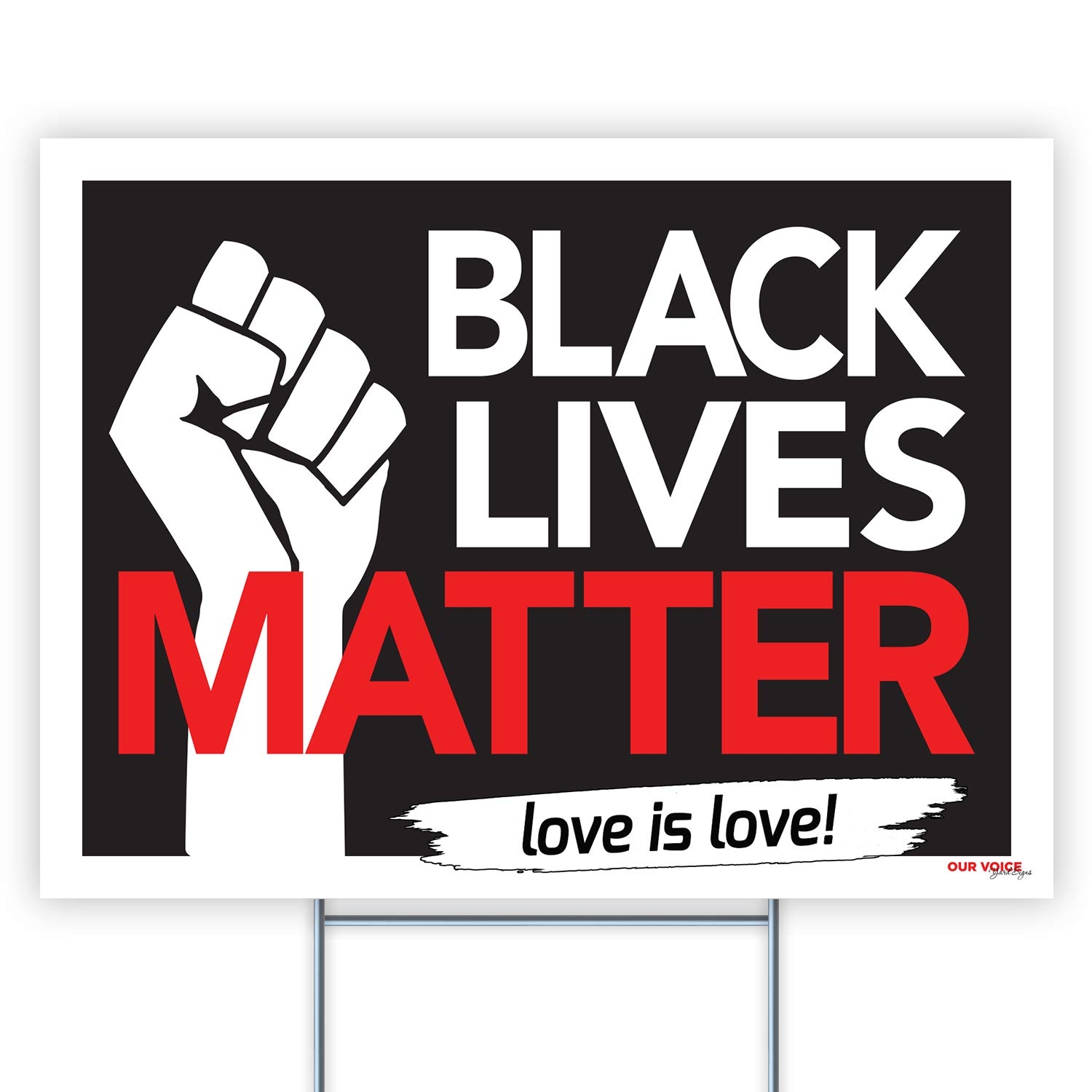 Amazon Yard Sign Black Lives Matter With Stakes Weatherproof Plastic Protest Signs For Home D cor With Big And Bold Letters 18 X 24 Inches Made In The USA 4 Patio Lawn Garden