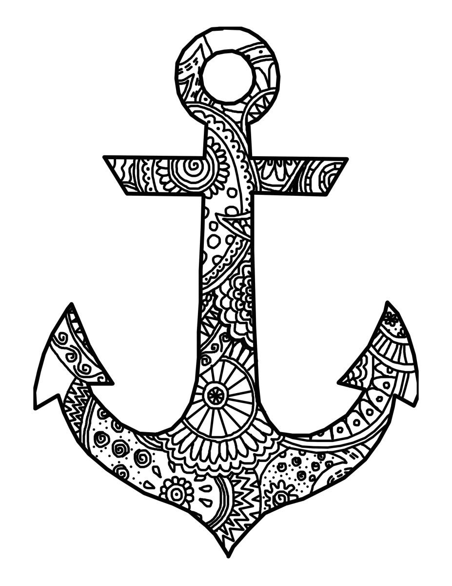 Anchor Coloring Page Anchor Coloring Page Birijus