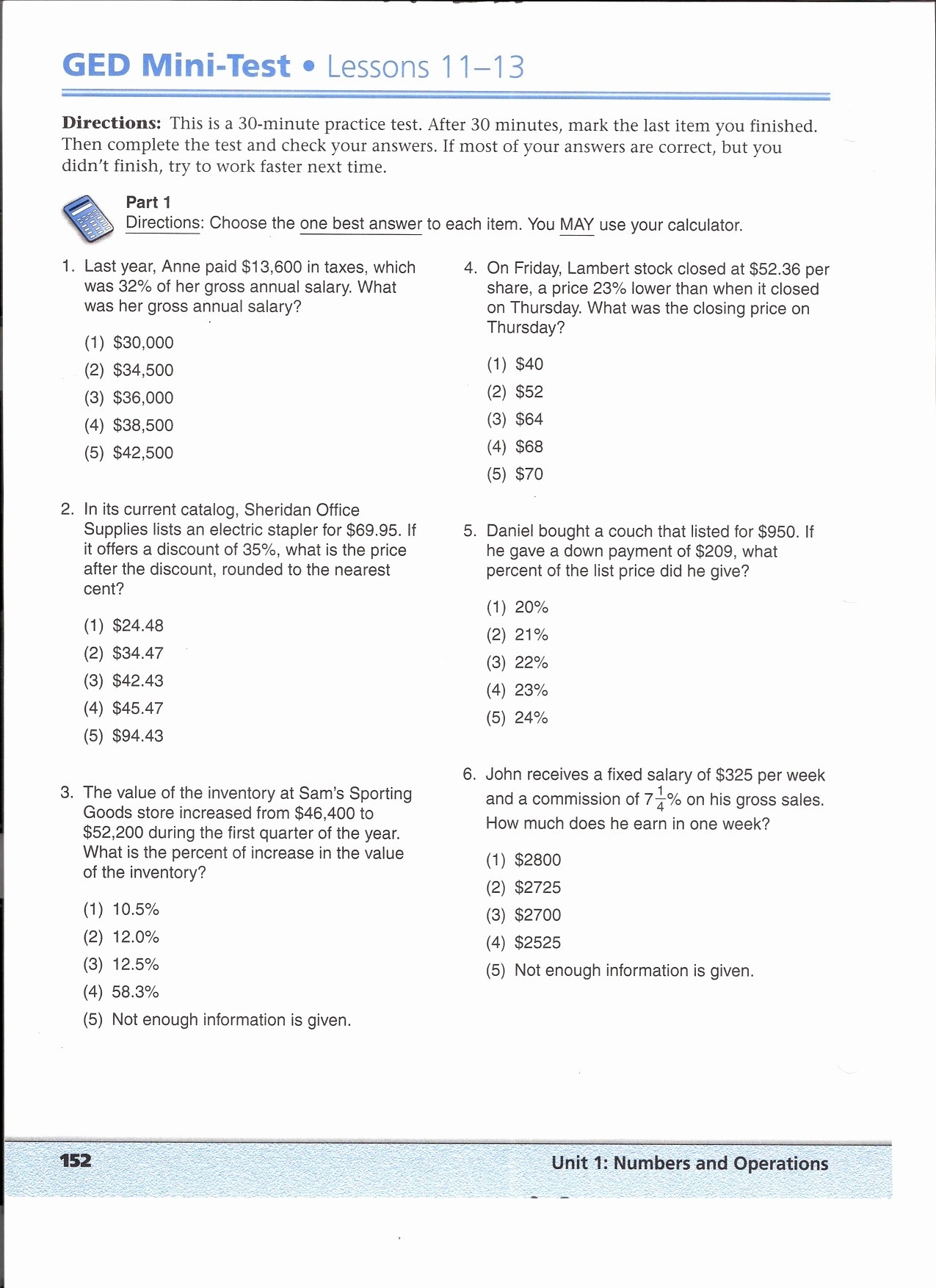 Asvab Math Practice Exam Iummery