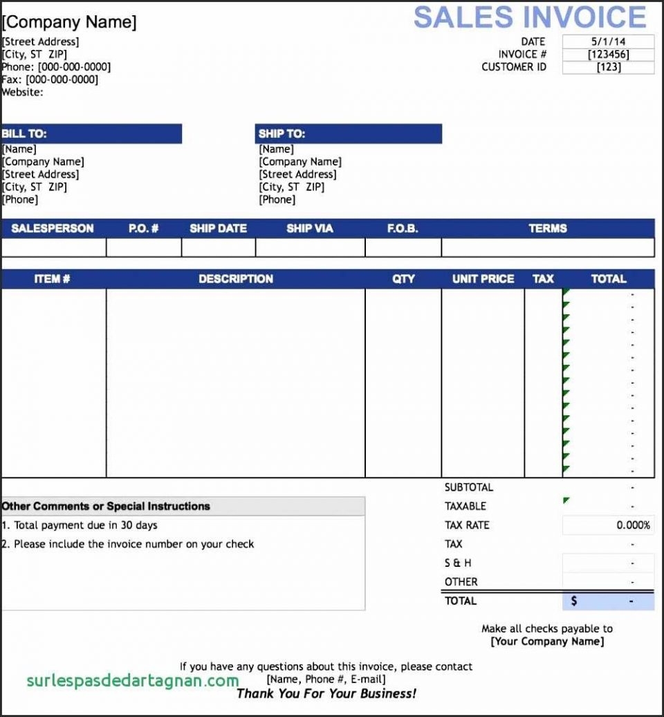 Aynax Com Free Printable Invoice