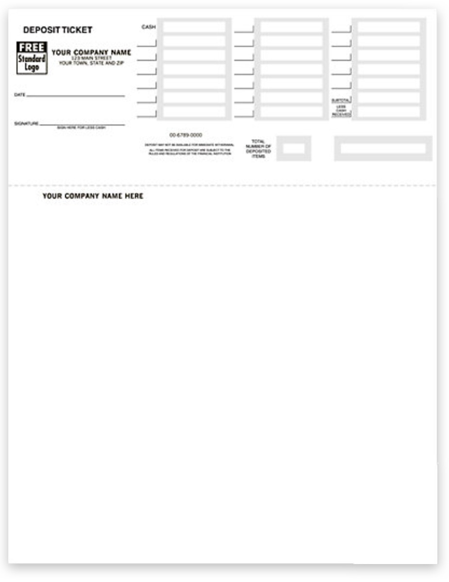 Free Printable Deposit Slip