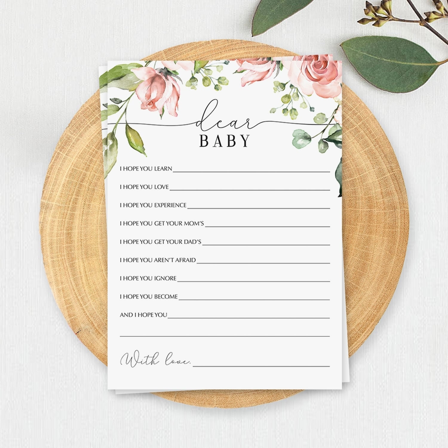 Wishes For Baby Printable Free