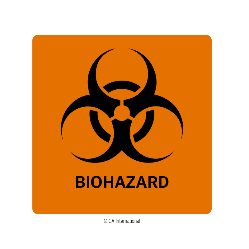 BIOHAZARD Warning Labels 2 X 2 H PPL 04432 LabTAG Laboratory Labels