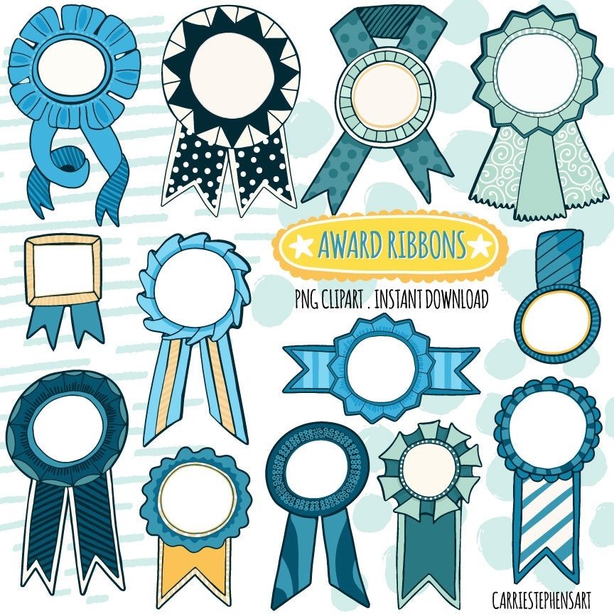 Blue Award Ribbon Clipart Graphics Instant Download Winner Label Clip Art DIY Funny Adult Awards Printable Novelty Print Cut Stickers Etsy