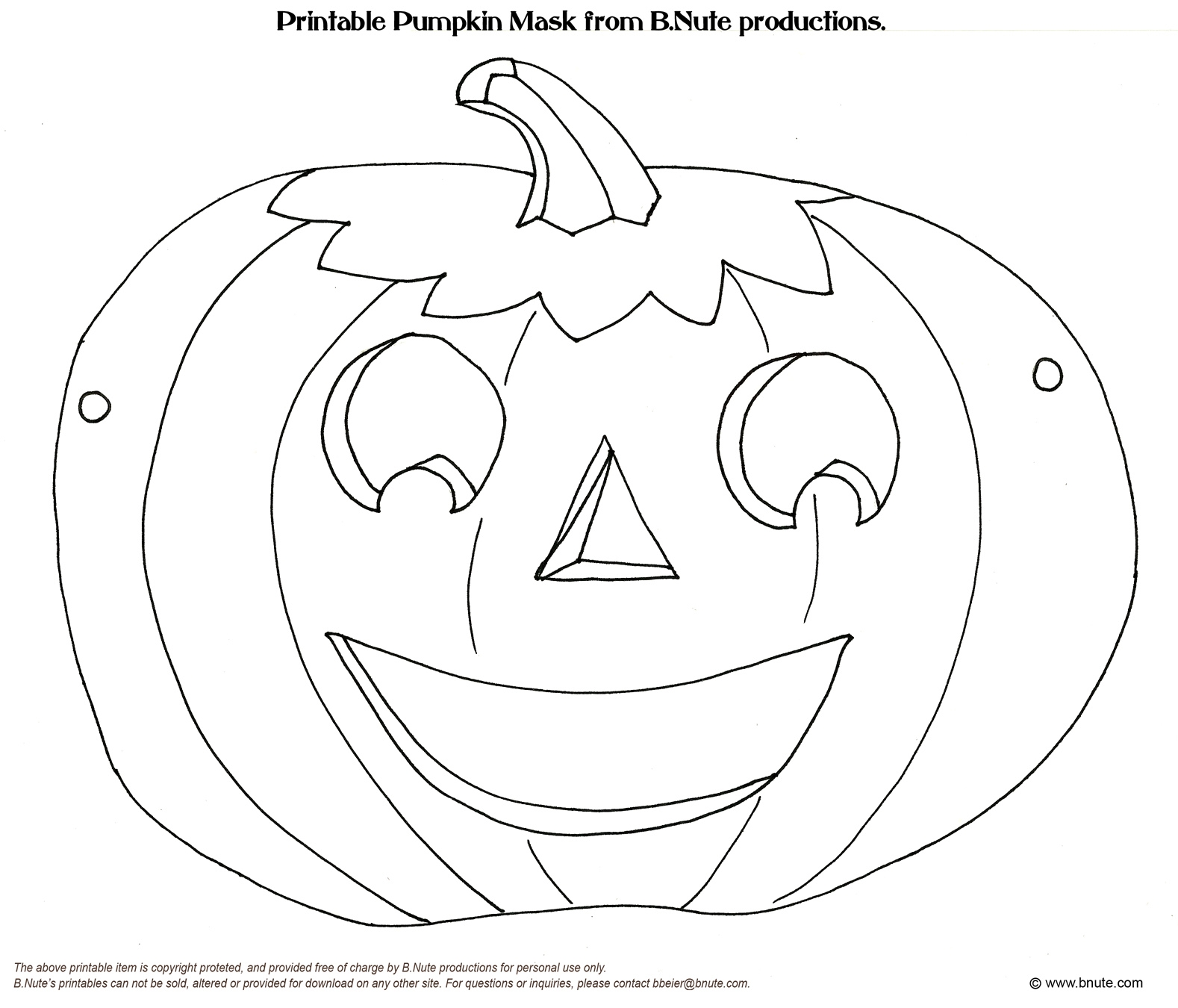 Halloween Mask Templates Printable Free