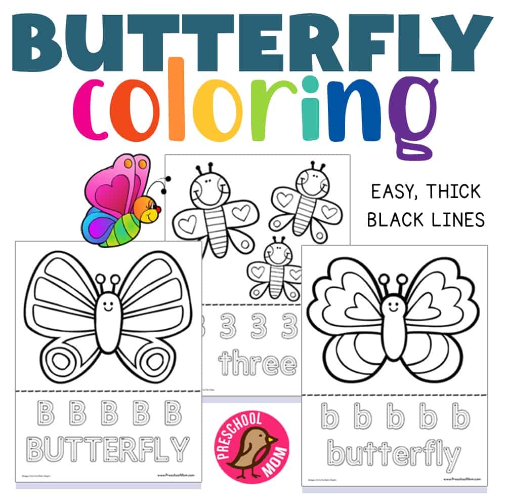 Butterfly Coloring Pages Preschool Mom