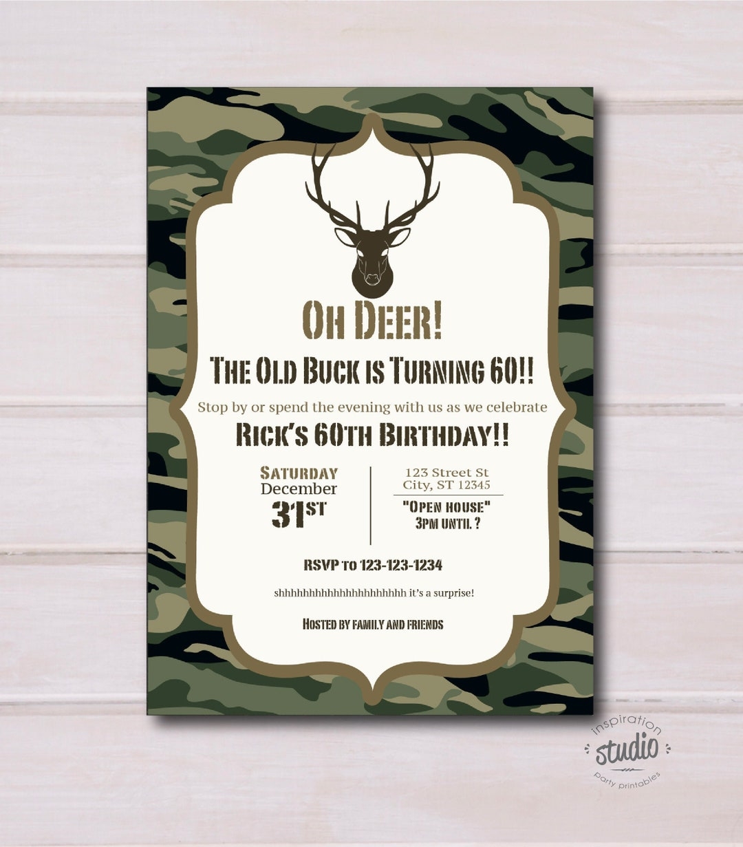 Free Printable Camouflage Birthday Cards