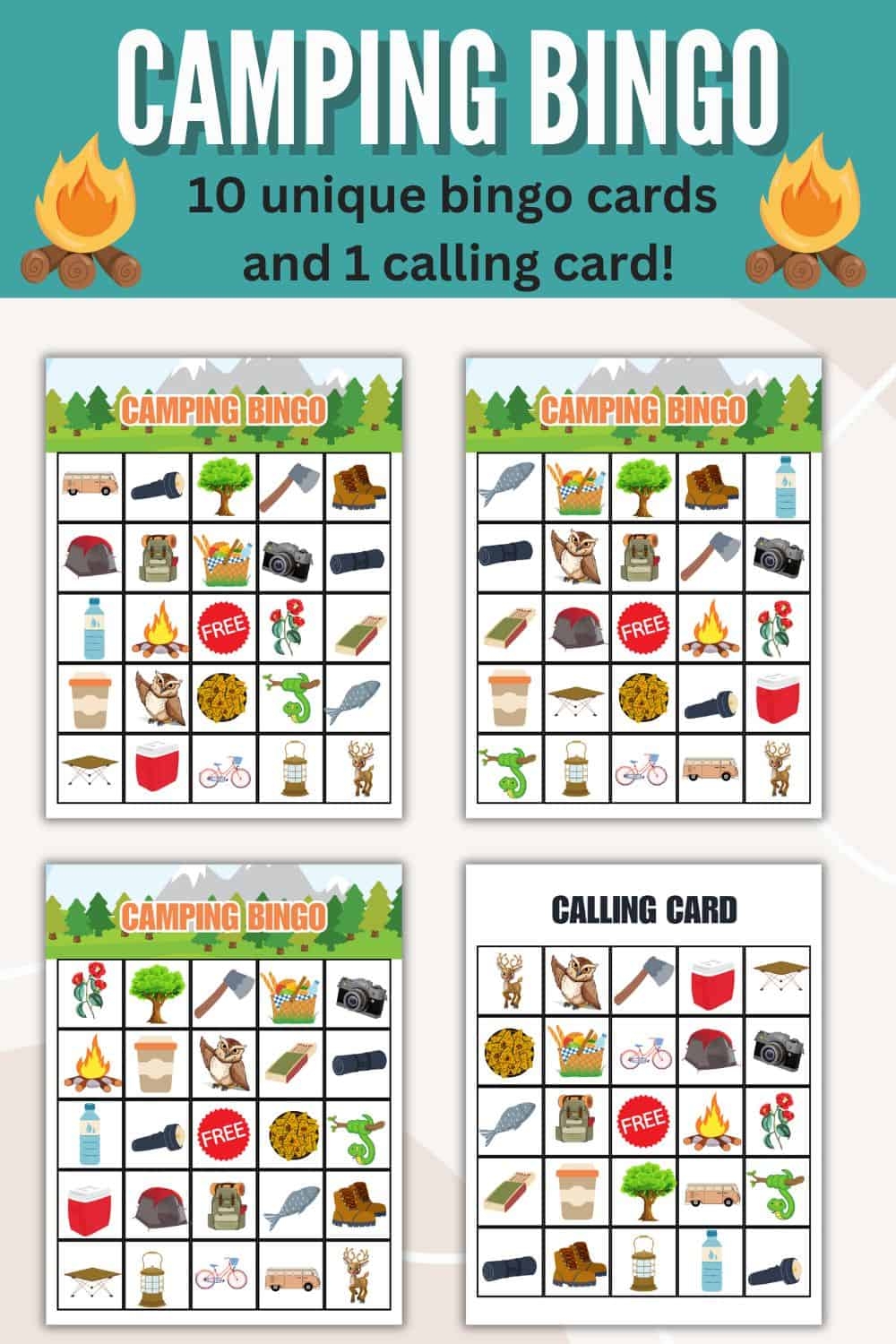Camping Bingo Mess For Less