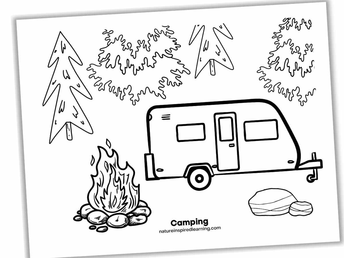 Camping Coloring Pages NEW Nature Inspired Learning