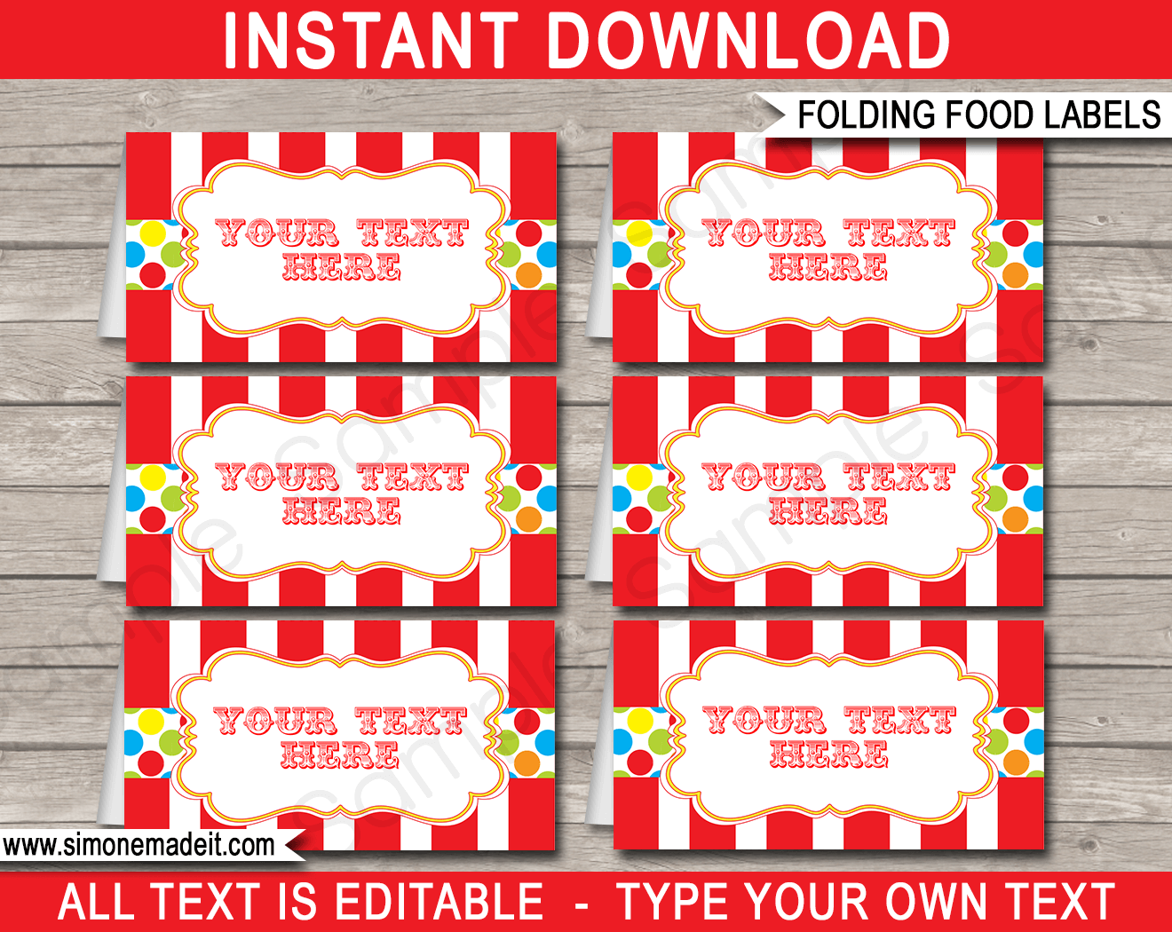 Free Printable Carnival Decorations