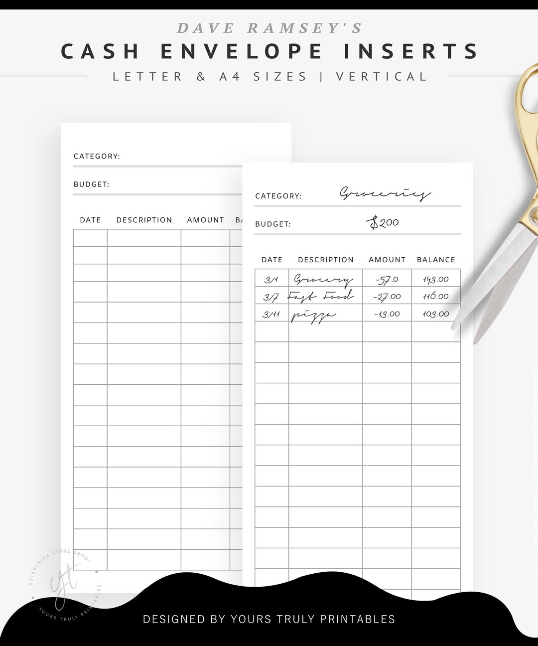 Free Printable Budget Envelopes