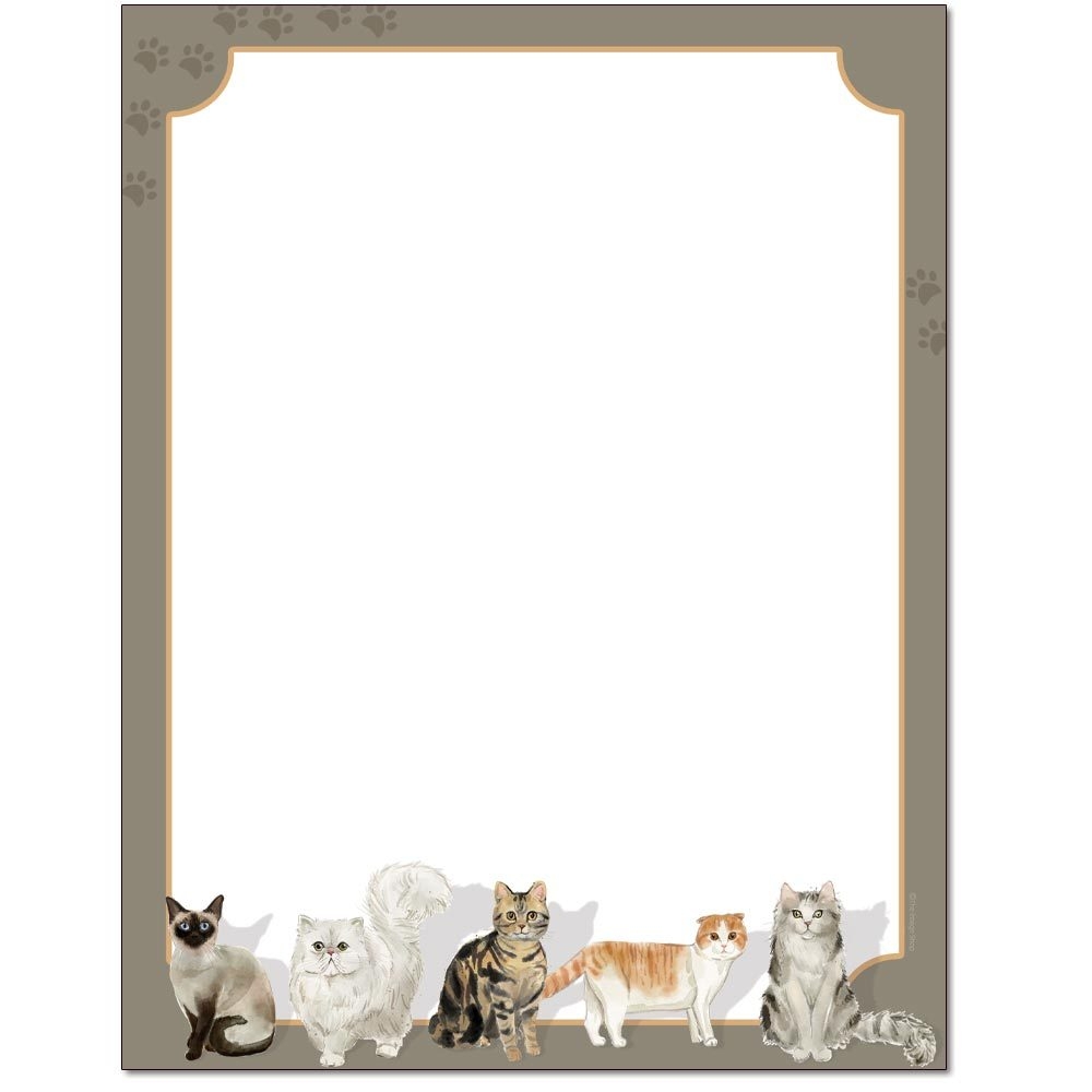 Cat Stationery Paper For Cute Kitten Cards The Image Shop